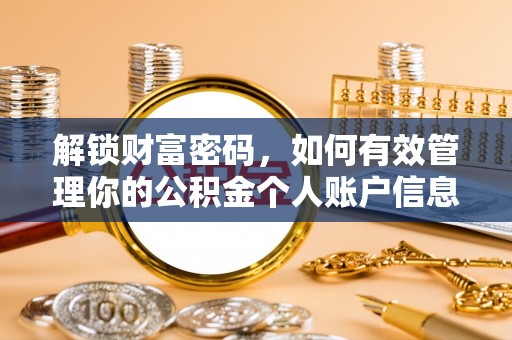 巫溪解锁财富密码，如何有效管理你的公积金个人账户信息
