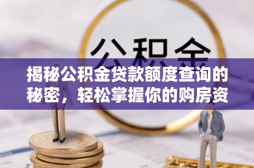 巫溪揭秘公积金贷款额度查询的秘密，轻松掌握你的购房资金