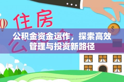 巫溪公积金资金运作，探索高效管理与投资新路径